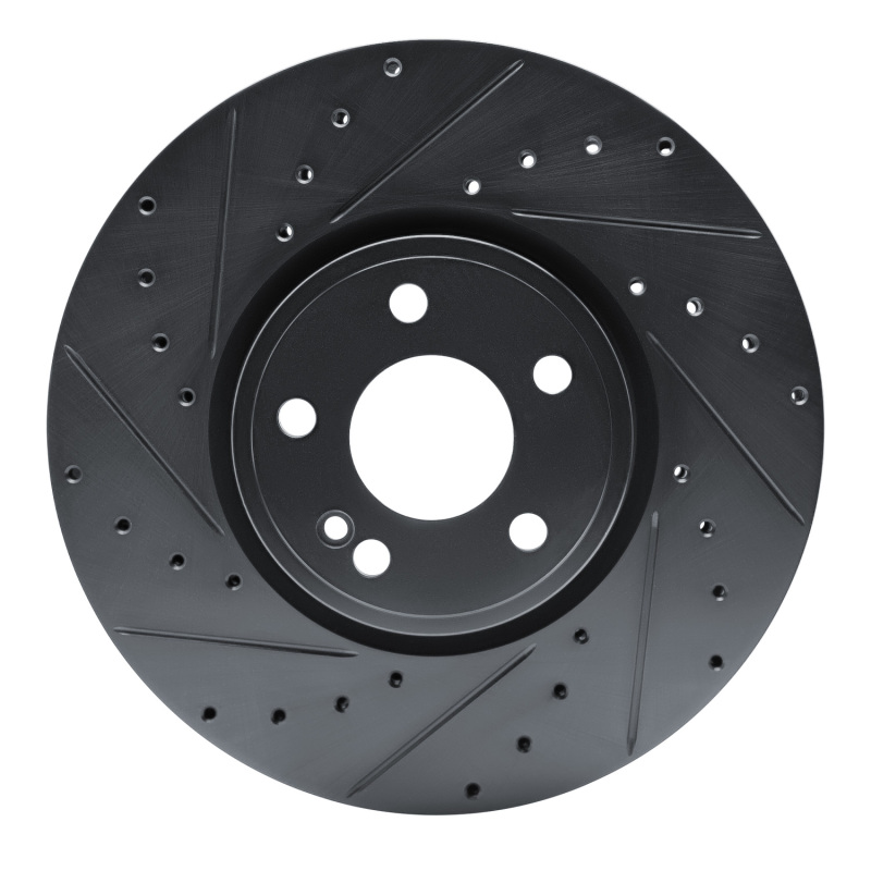 R1 19-25 Mercedes-Benz EQB 350 Front Left Drilled & Slotted Black Brake Rotor