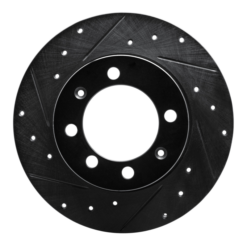 R1 69-87 Saab 900 Front Left Rear Left Drilled & Slotted Black Brake Rotor