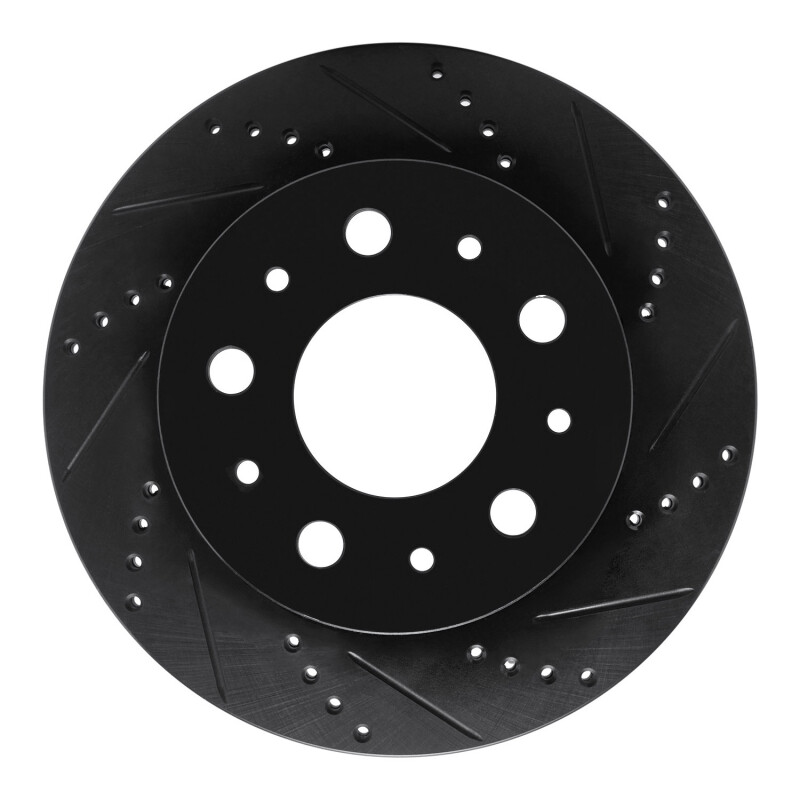 R1 14-21 Ram Promaster 2500 Rear Right Drilled & Slotted Black Brake Rotor