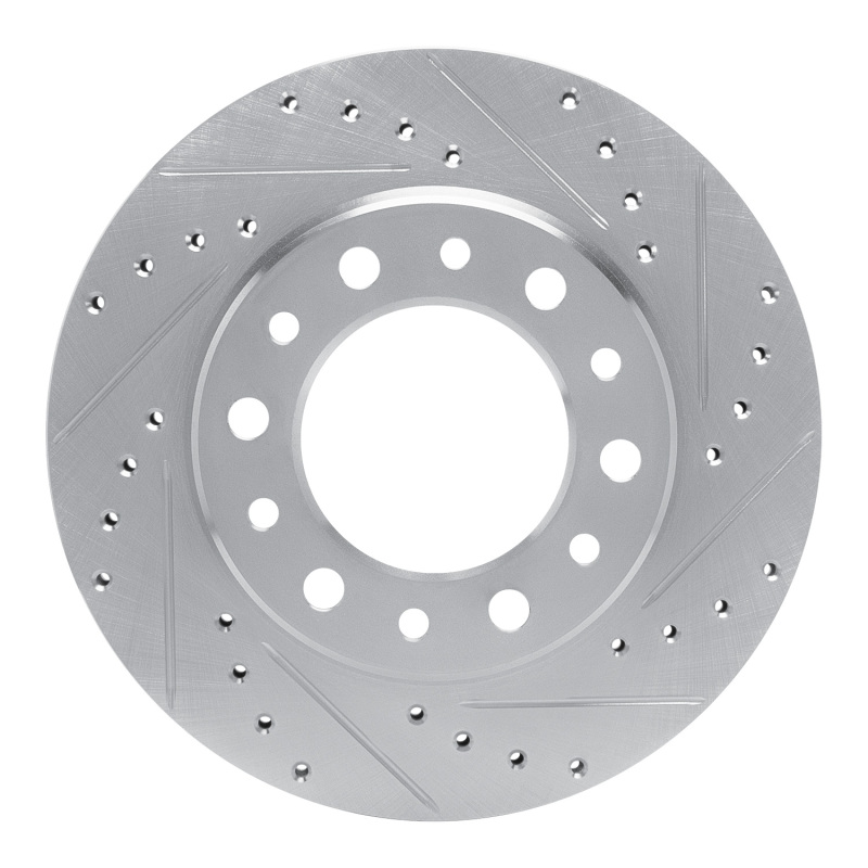 R1 76-89 Toyota Land Cruiser Front Right Drilled & Slotted Black Brake Rotor