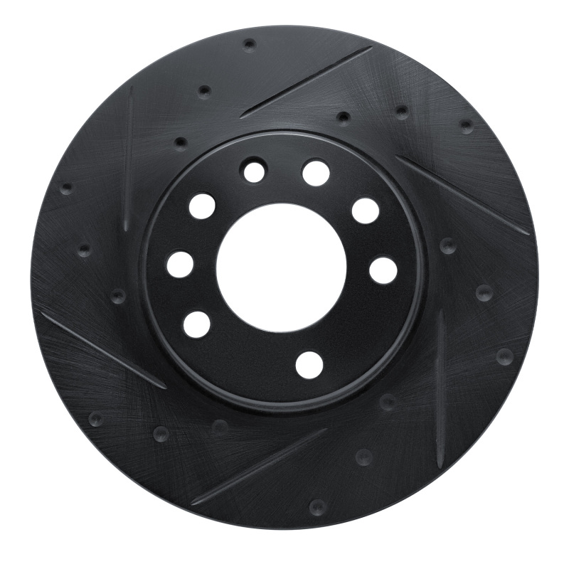 R1 02-08 Chevrolet Meriva (Mexico) Front Left Drilled & Slotted Black Brake Rotor