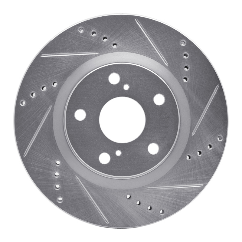 R1 08-09 Porsche CAYENNE Front Right Drilled & Slotted Silver Brake Rotor