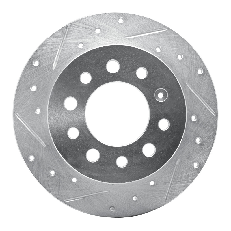 R1 03-08 Hyundai TIBURON Rear Left Drilled & Slotted Silver Brake Rotor