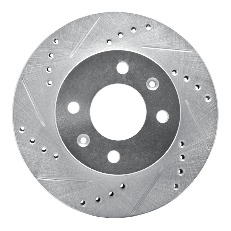 R1 03-06 Dodge Verna (Mexico) Front Left Drilled & Slotted Silver Brake Rotor