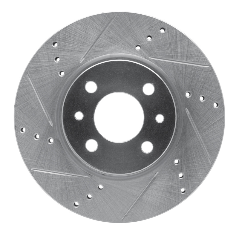 R1 09-19 Dodge Vision (Mexico) Front Left Drilled & Slotted Silver Brake Rotor