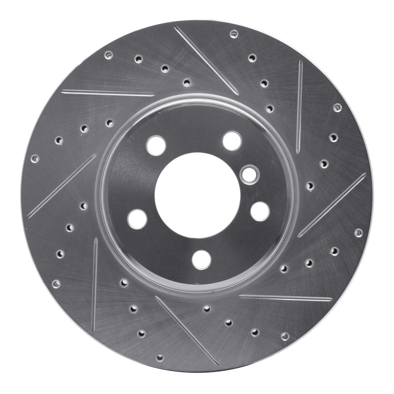 R1 03-05 Land Rover Range Rover Front Right Drilled & Slotted Silver Brake Rotor