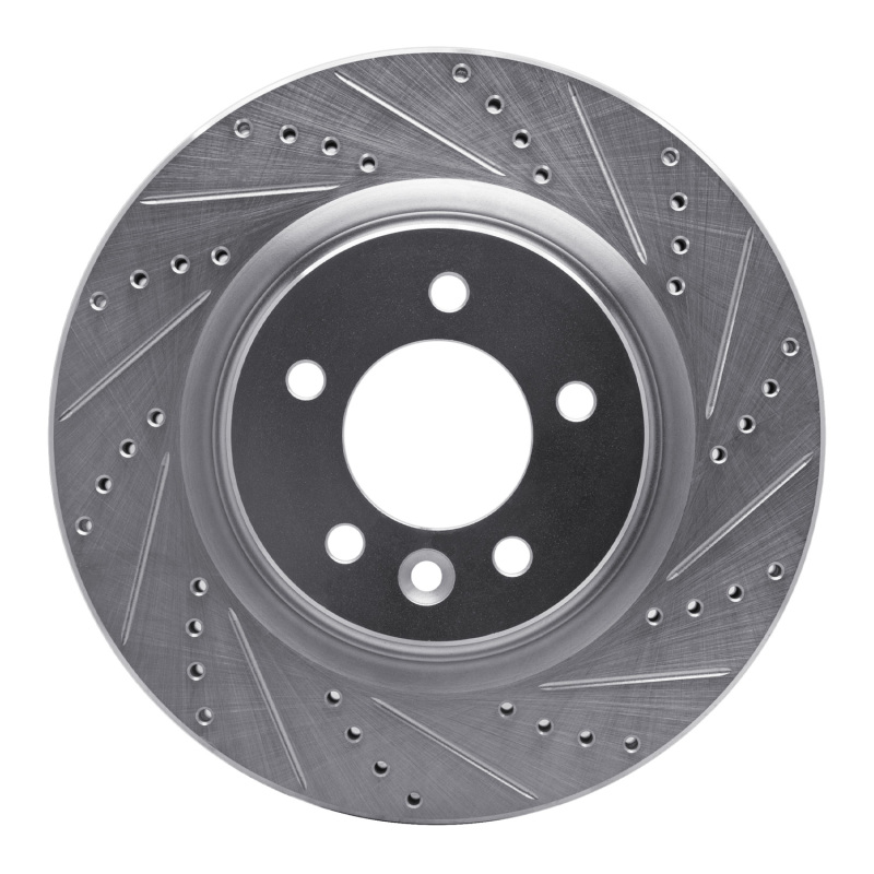 R1 05-09 Land Rover Range Rover Sport Front Right Drilled & Slotted Silver Brake Rotor