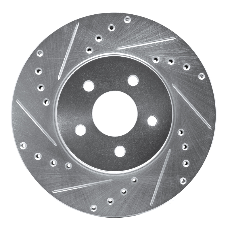 R1 01-08 Ford Mondeo (Mexico) Front Left Drilled & Slotted Silver Brake Rotor