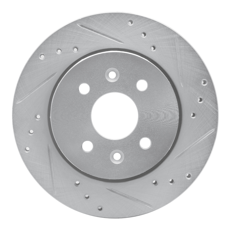 R1 01-03 Kia SPECTRA Front Right Drilled & Slotted Silver Brake Rotor