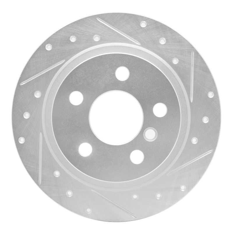 R1 14-25 BMW 220i (Mexico) Rear Right Drilled & Slotted Silver Brake Rotor