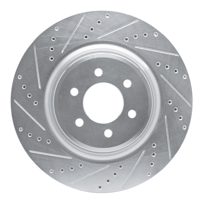 R1 03-17 Dodge Viper Front Left Drilled & Slotted Silver Brake Rotor