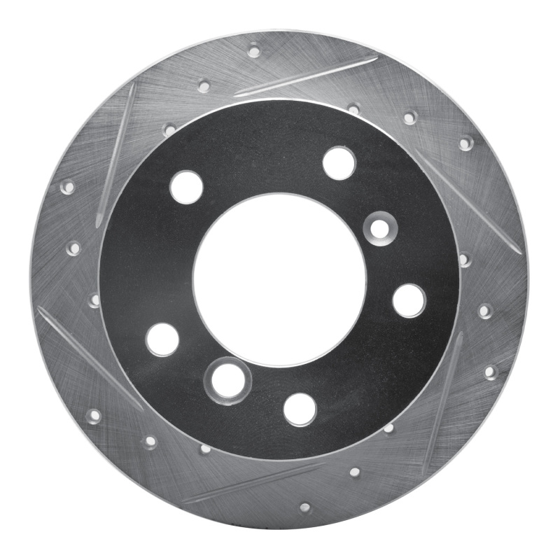 R1 02-18 Dodge Sprinter 3500 Rear Left Drilled & Slotted Silver Brake Rotor