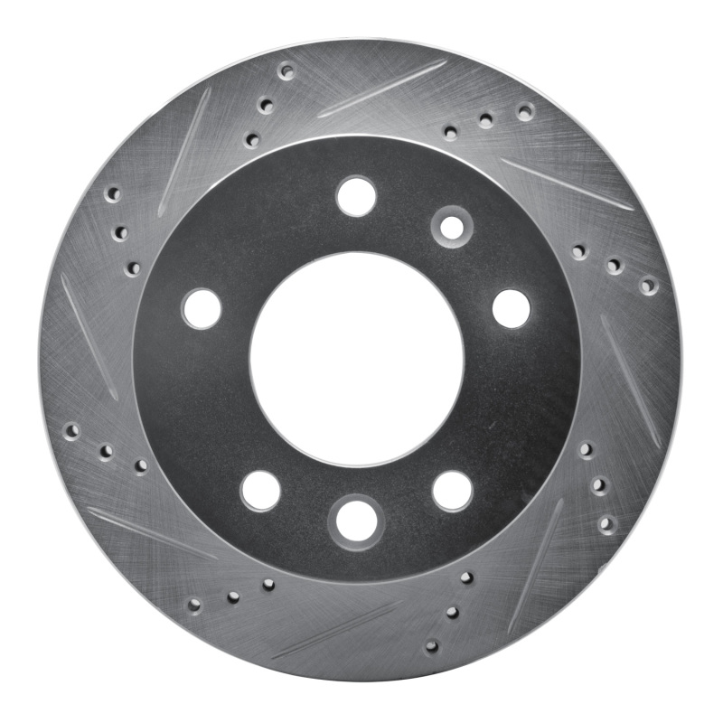 R1 02-06 Dodge Sprinter 2500 Front Left Drilled & Slotted Silver Brake Rotor