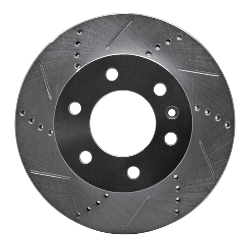 R1 06-25 American Coach Patriot Front Left Drilled & Slotted Silver Brake Rotor