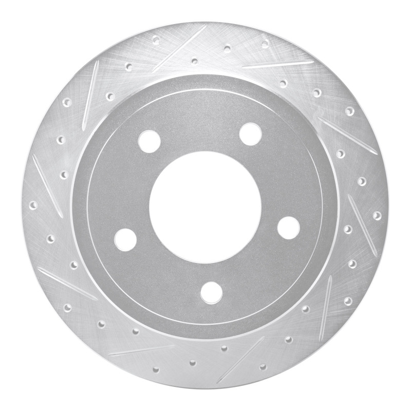 R1 03-03 Dodge Ram 1500 Van Rear Left Drilled & Slotted Silver Brake Rotor