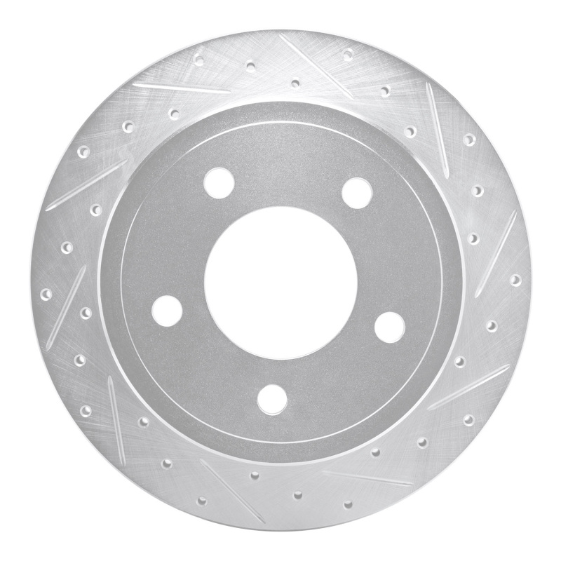 R1 03-03 Dodge Ram 1500 Van Rear Right Drilled & Slotted Silver Brake Rotor