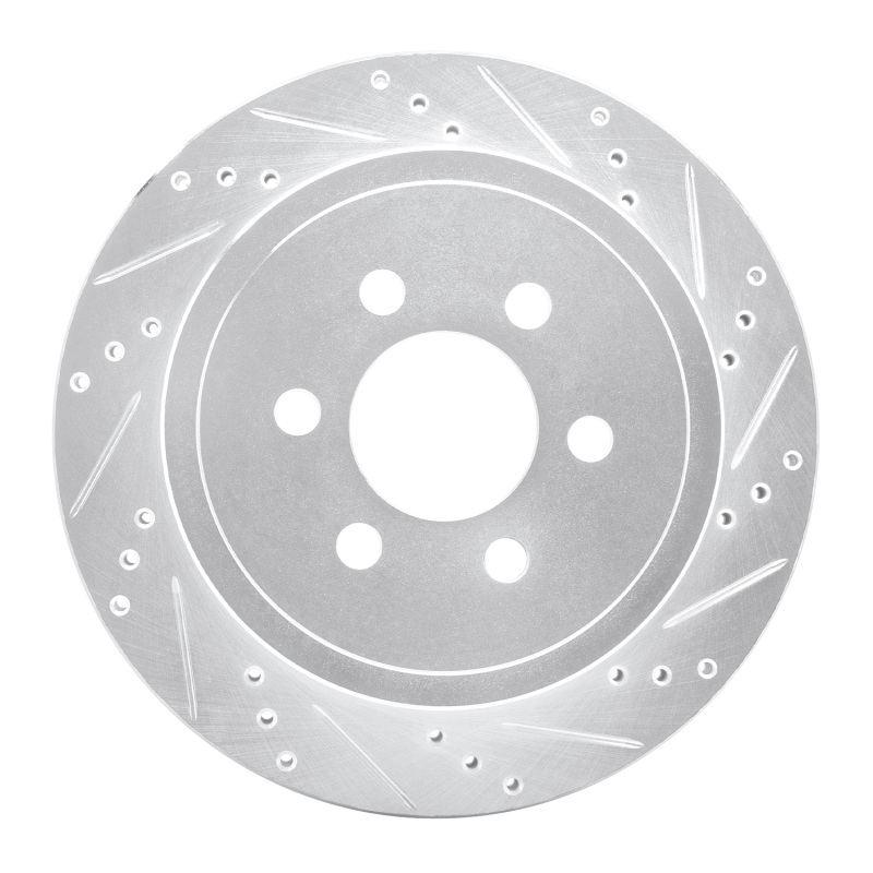 R1 03-03 Dodge Durango Rear Right Drilled & Slotted Silver Brake Rotor