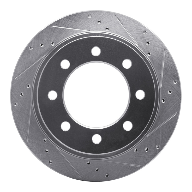 R1 03-08 Dodge Ram 4000 (Mexico) Rear Right Drilled & Slotted Silver Brake Rotor