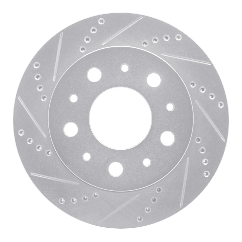 R1 14-21 Ram Promaster 2500 Rear Left Drilled & Slotted Silver Brake Rotor