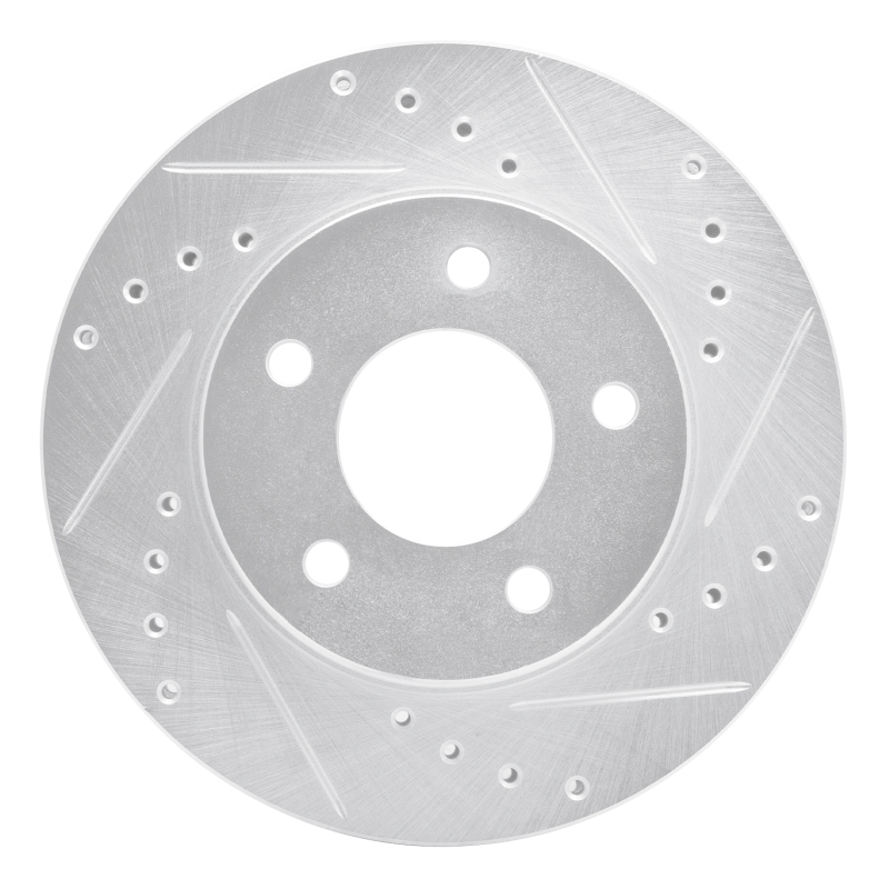 R1 01-07 Buick Rendezvous Front Right Drilled & Slotted Silver Brake Rotor
