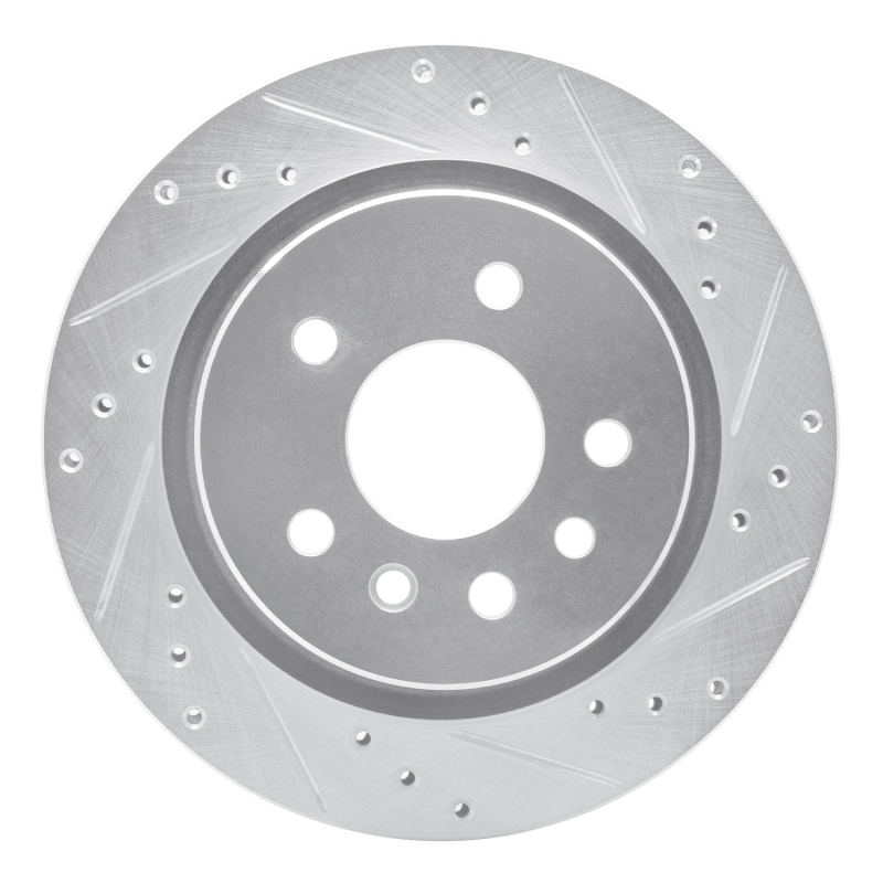 R1 01-01 Cadillac CATERA Rear Right Drilled & Slotted Silver Brake Rotor