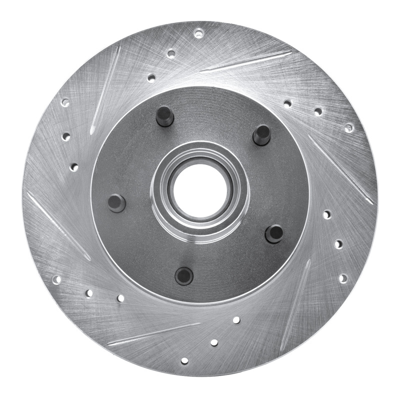 R1 05-05 Buick Park Avenue Front Left Drilled & Slotted Silver Brake Rotor