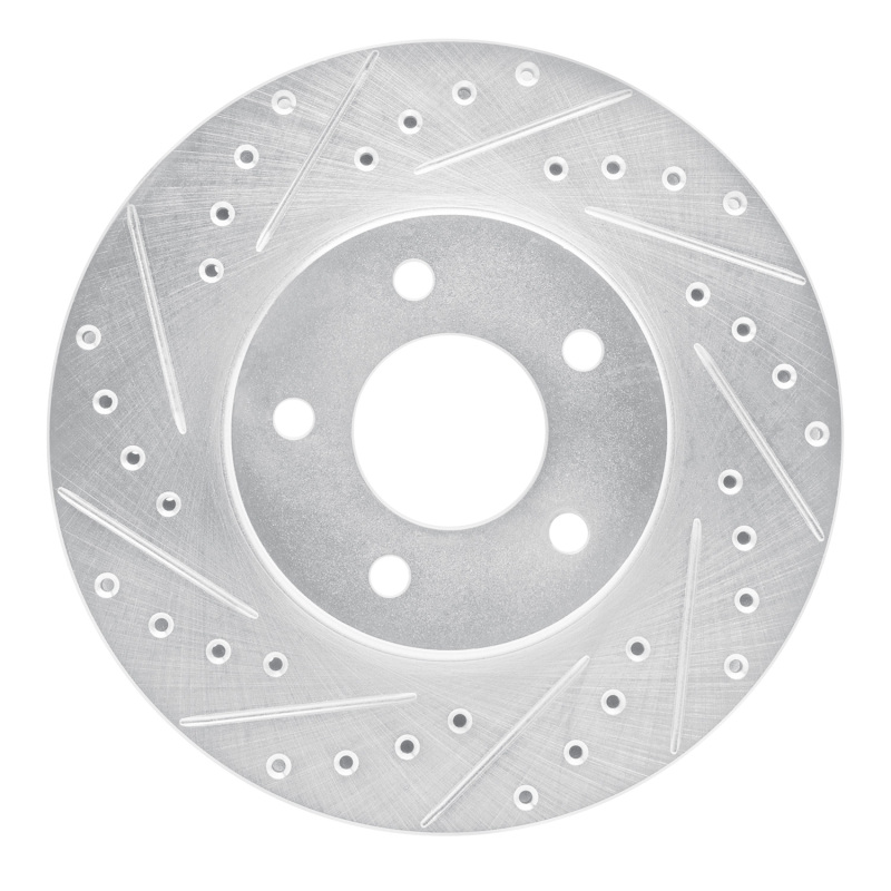 R1 01-07 Buick Rendezvous Front Left Drilled & Slotted Silver Brake Rotor