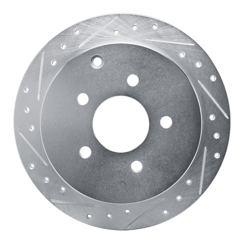 R1 01-07 Buick Rendezvous Rear Left Drilled & Slotted Silver Brake Rotor
