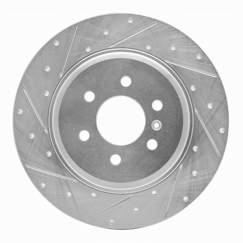 R1 11-15 VPG MV-1 Rear Left Drilled & Slotted Silver Brake Rotor