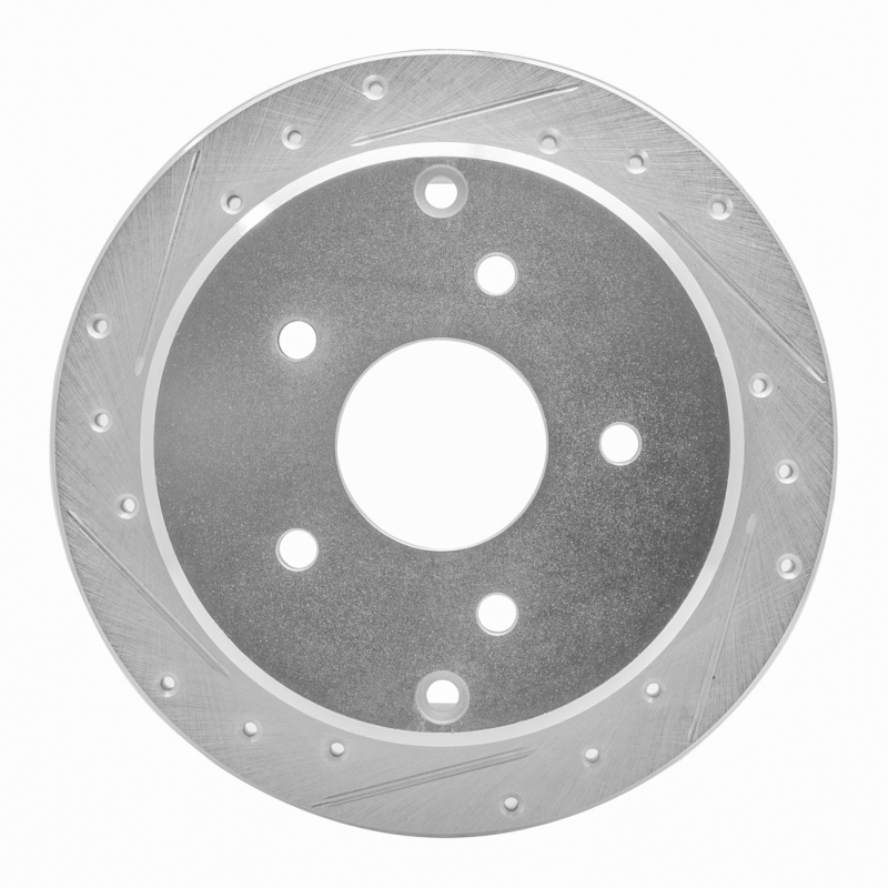 R1 04-04 Pontiac GTO Rear Left Drilled & Slotted Silver Brake Rotor