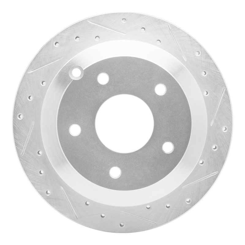R1 05-06 Pontiac GTO Rear Right Drilled & Slotted Silver Brake Rotor