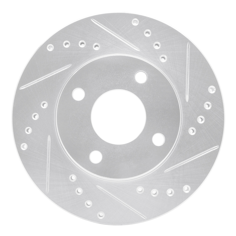 R1 00-15 Ford Ecosport (Mexico) Front Right Drilled & Slotted Silver Brake Rotor