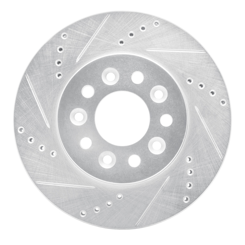 R1 04-07 Ford Freestar Front Left Drilled & Slotted Silver Brake Rotor