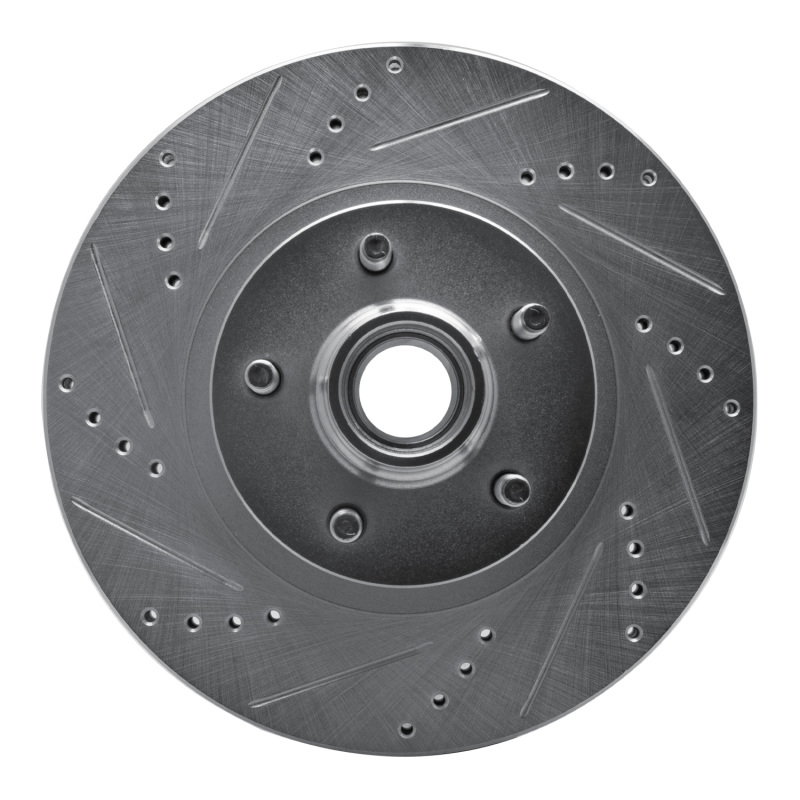 R1 01-05 Ford Explorer Sport Trac Front Left Drilled & Slotted Silver Brake Rotor