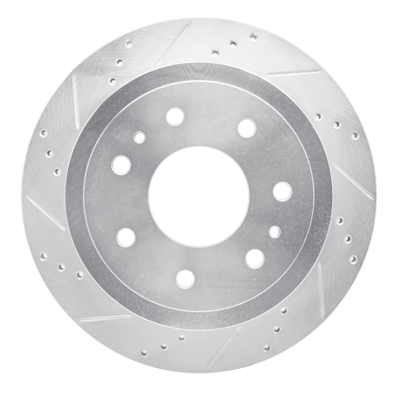 R1 04-11 Ford F-150 RWD Rear Left Drilled & Slotted Silver Brake Rotor