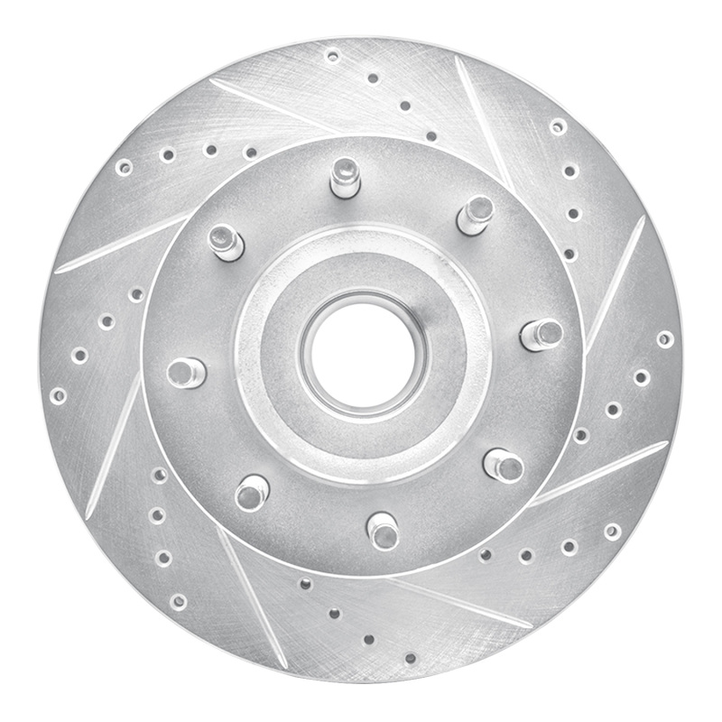 R1 05-07 Ford F-250 2WD (Super Duty) Front Right Drilled & Slotted Silver Brake Rotor