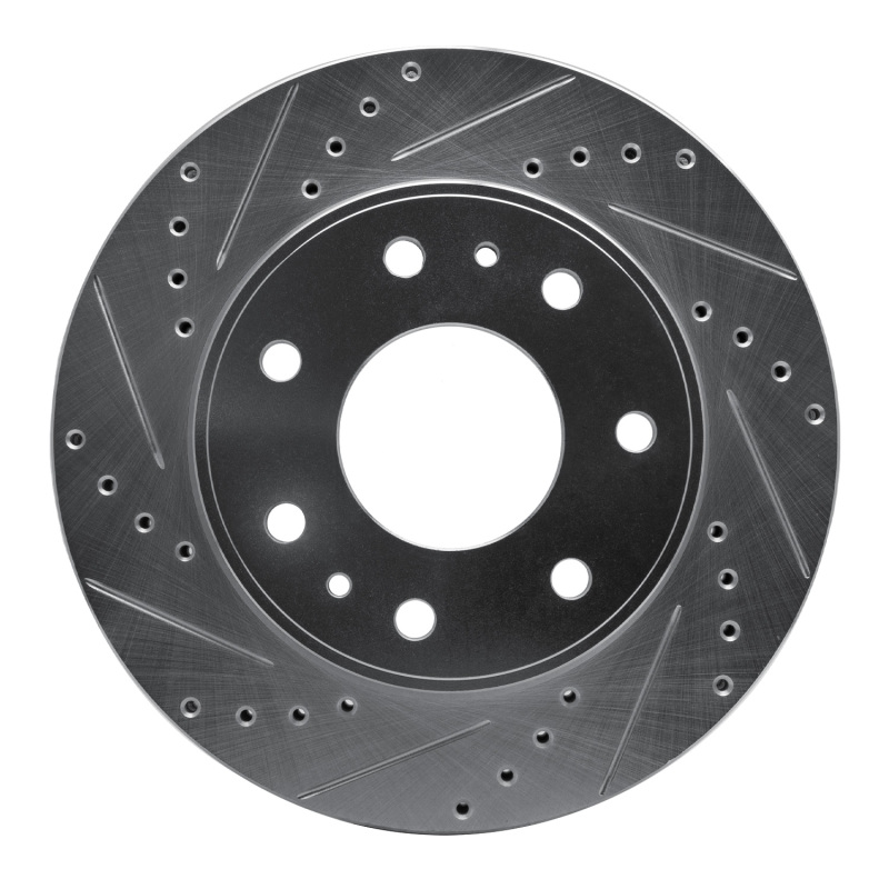 R1 09-09 Ford F-150 RWD Front Left Drilled & Slotted Silver Brake Rotor