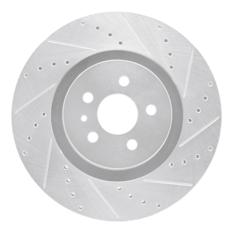 R1 15-21 Ford Fusion Front Right Drilled & Slotted Silver Brake Rotor