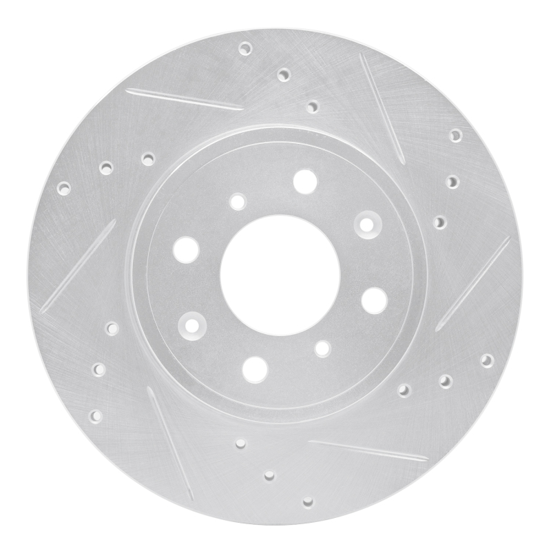 R1 15-20 Honda Fit (Mexico) Front Right Drilled & Slotted Silver Brake Rotor