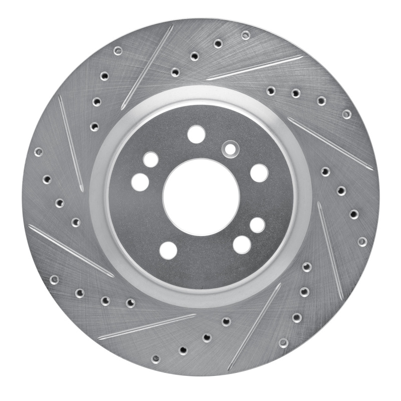 R1 06-12 Mercedes-Benz ML350 Front Left Drilled & Slotted Silver Brake Rotor