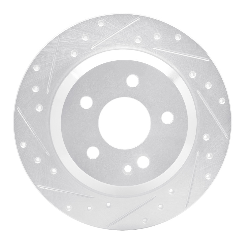 R1 16-23 Mercedes-Benz Viano (Mexico) Rear Left Drilled & Slotted Silver Brake Rotor