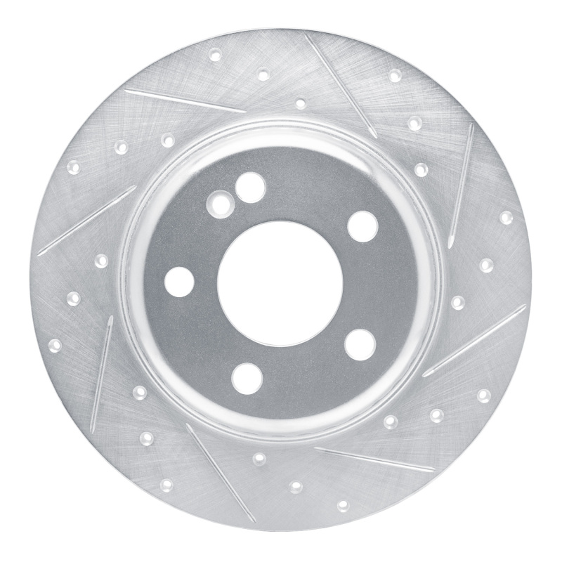 R1 15-21 Mercedes-Benz C200 (Mexico) Rear Right Drilled & Slotted Silver Brake Rotor