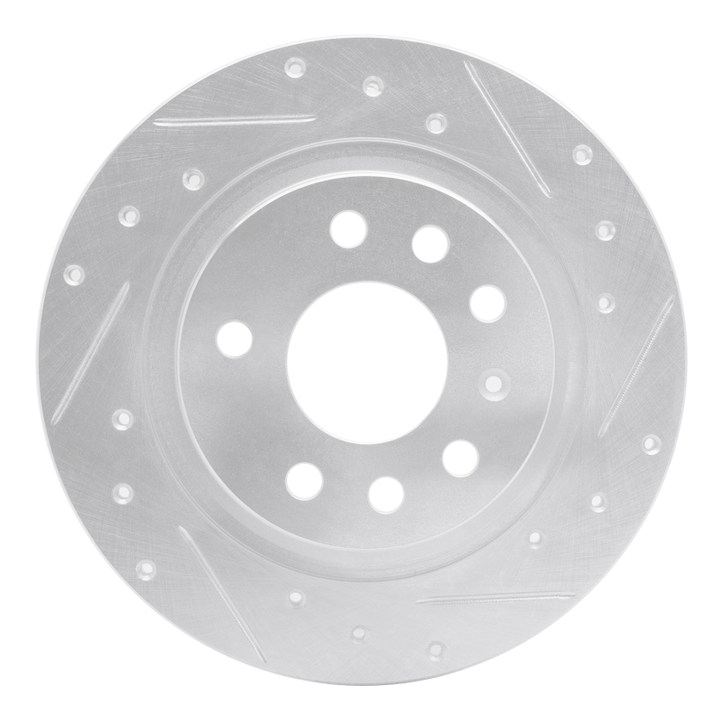 R1 03-11 Cadillac BLS (Mexico) Rear Right Drilled & Slotted Silver Brake Rotor