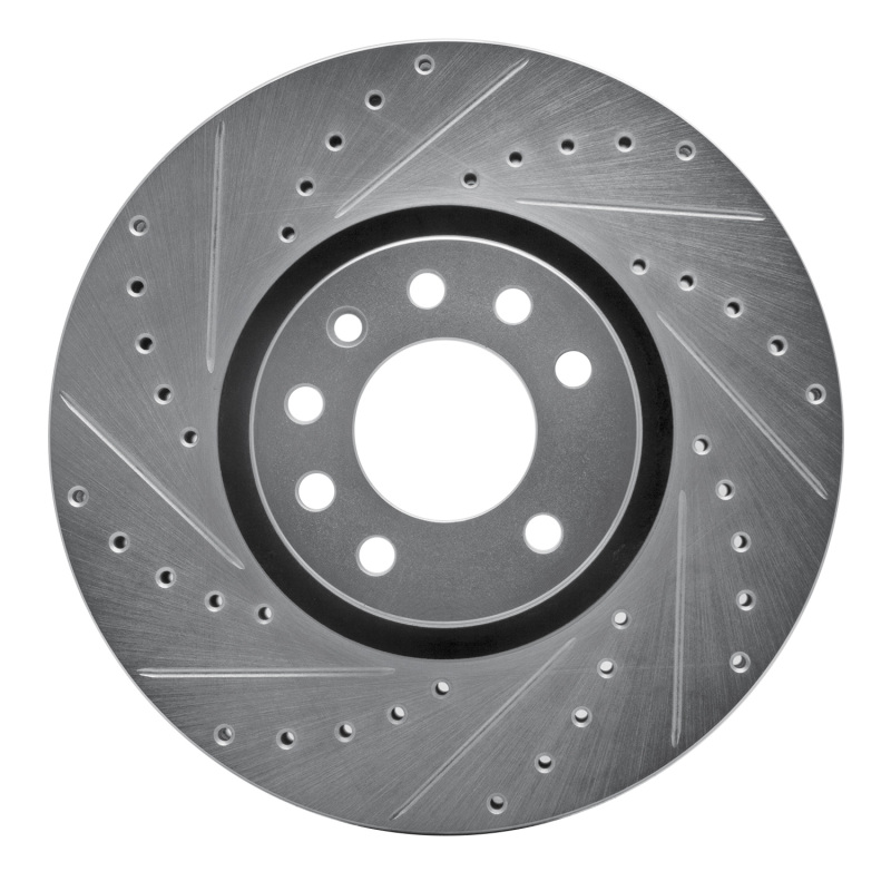 R1 03-11 Cadillac BLS (Mexico) Front Left Drilled & Slotted Silver Brake Rotor