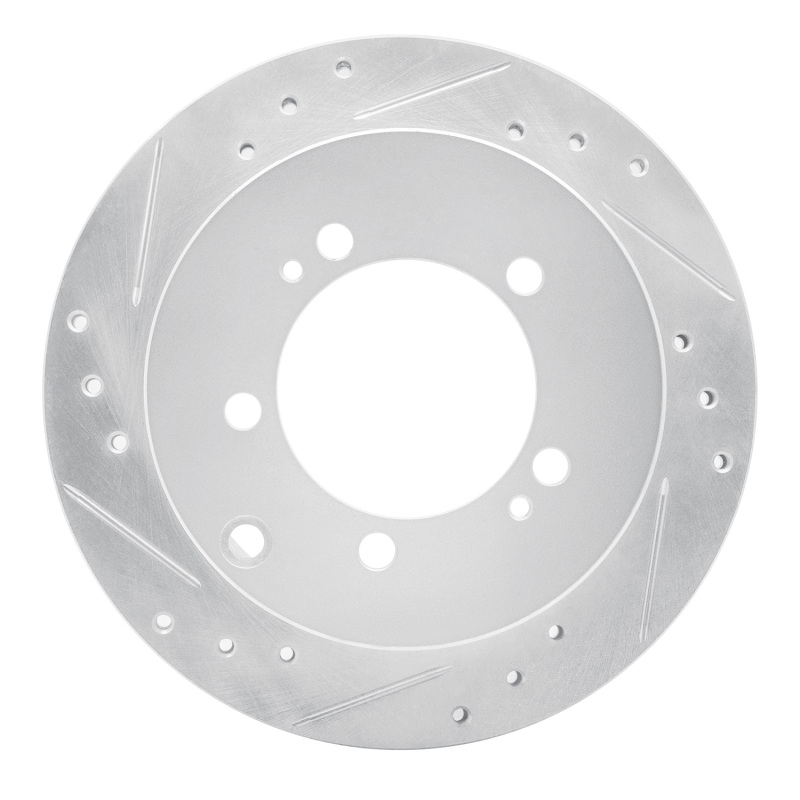 R1 91-99 Dodge STEALTH Rear Left Drilled & Slotted Silver Brake Rotor