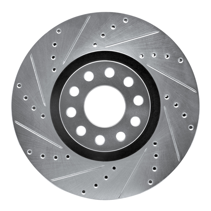 R1 02-05 Volkswagen Passat (USA/Canada) Front Left Drilled & Slotted Silver Brake Rotor