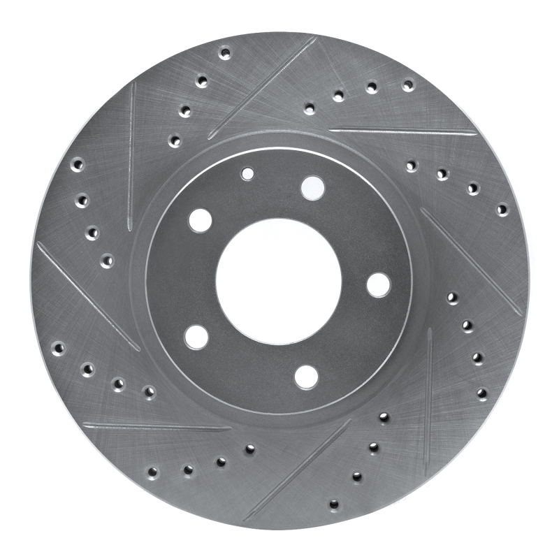 R1 01-02 Mazda Millenia Front Left Drilled & Slotted Silver Brake Rotor