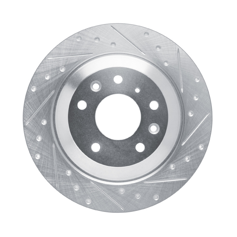 R1 13-25 Mazda MX-30 Rear Right Drilled & Slotted Silver Brake Rotor