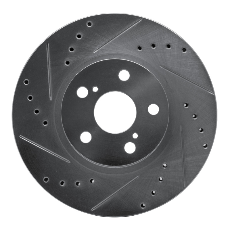 R1 09-15 Toyota Corolla (Mexico) Front Left Drilled & Slotted Silver Brake Rotor