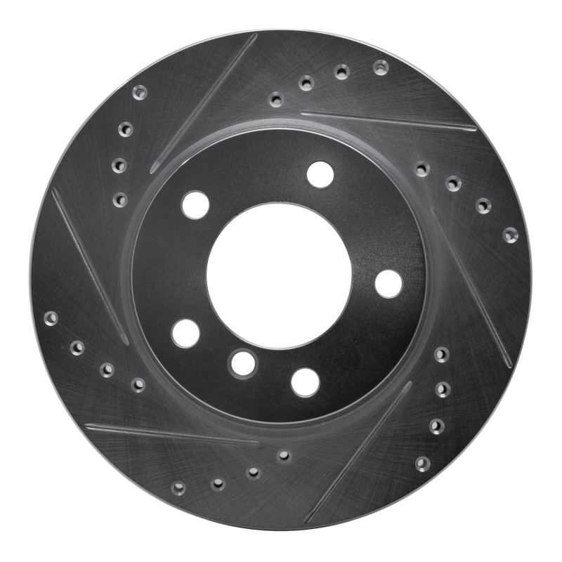 R1 05-07 BMW 120i (Mexico) Front Left Drilled & Slotted Silver Brake Rotor